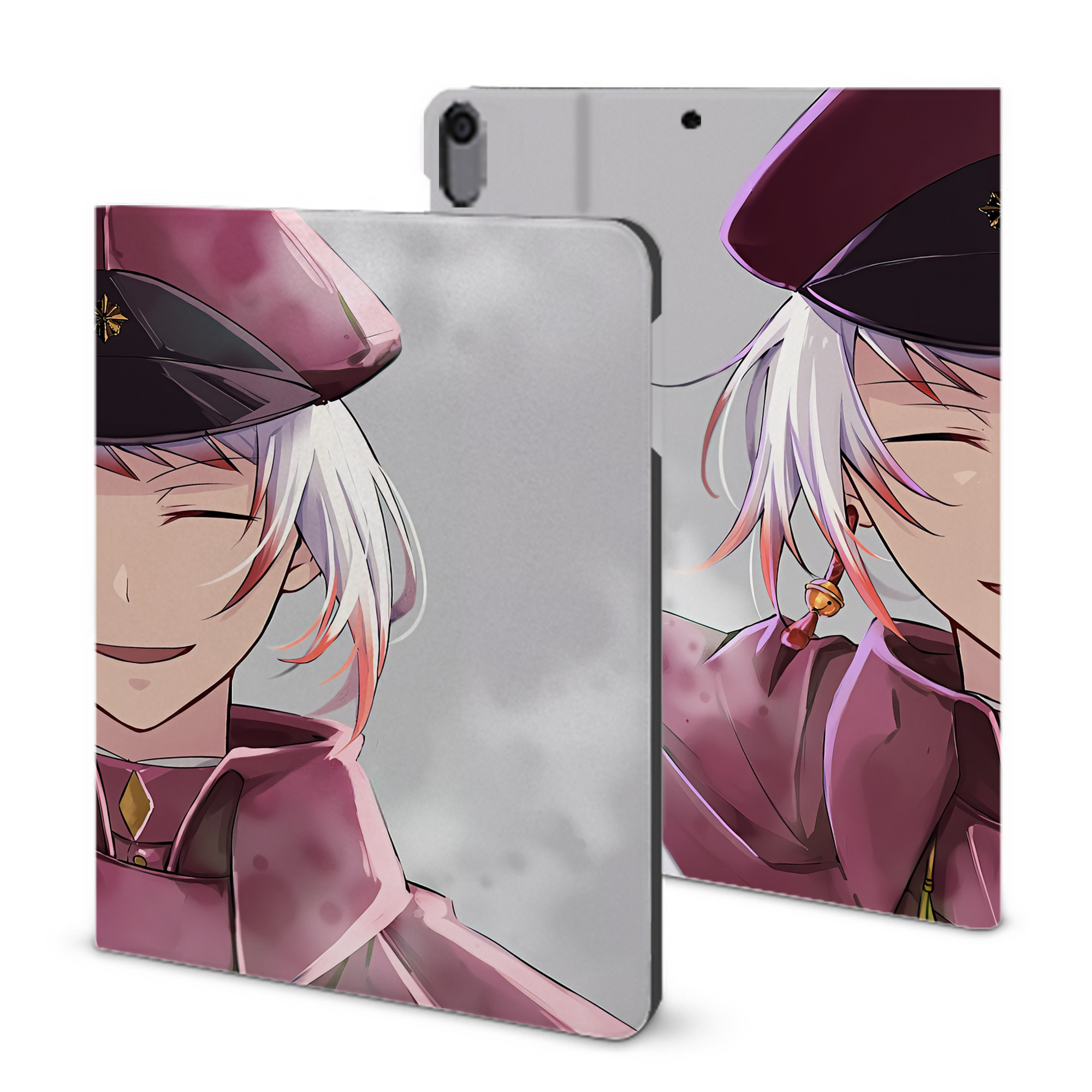 （画像用） 文豪ストレイドッグス Bungo Stray Dogs IPad ケース ブック型 PUレザー TPU 耐衝撃 軽量 薄型 ペン収納なし 全面保護 IPad 各モデル対応